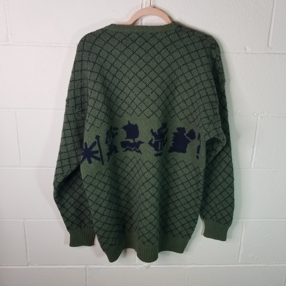 Vtg 90s Y2k Latchfords of Ireland wool viking sweater Irish Fisherman - Picture 13 of 15